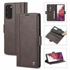 For Samsung Galaxy S20 FE LC.IMEEKE Magnetic Buckle PU + TPU Horizontal Flip Leather Case with Holder & Card Slots & Wallet(Coffee) - 1