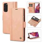 For Samsung Galaxy S20 FE LC.IMEEKE Magnetic Buckle PU + TPU Horizontal Flip Leather Case with Holder & Card Slots & Wallet(Rose Gold) - 1