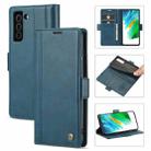 For Samsung Galaxy S21 5G LC.IMEEKE Magnetic Buckle PU + TPU Horizontal Flip Leather Case with Holder & Card Slots & Wallet(Blue) - 1