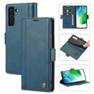 For Samsung Galaxy S21+ 5G LC.IMEEKE Magnetic Buckle PU + TPU Horizontal Flip Leather Case with Holder & Card Slots & Wallet(Blue) - 1