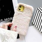 For iPhone 11 Pro Solid Color Plush Phone Protect Case(Beige) - 1