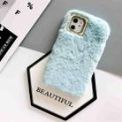 For iPhone 11 Pro Solid Color Plush Phone Protect Case(Blue) - 1