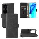 For Huawei P50 Solid Color Skin Feel Magnetic Buckle Horizontal Flip Calf Texture PU Leather Case with Holder & Card Slots & Wallet(Black) - 1