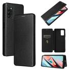 For Blackview A100 Carbon Fiber Texture Horizontal Flip TPU + PC + PU Leather Case with Card Slot(Black) - 1