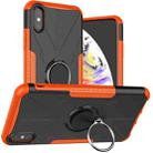For iPhone XS Max Armor Bear Shockproof PC + TPU Protective Case with Ring Holder(Orange) - 1