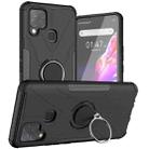 For Infinix Hot 10s Armor Bear Shockproof PC + TPU Protective Case with Ring Holder(Black) - 1