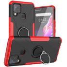 For Infinix Hot 10s Armor Bear Shockproof PC + TPU Protective Case with Ring Holder(Red) - 1