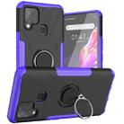 For Infinix Hot 10s Armor Bear Shockproof PC + TPU Protective Case with Ring Holder(Purple) - 1