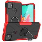 For Infinix Smart HD 2021 Armor Bear Shockproof PC + TPU Protective Case with Ring Holder(Red) - 1