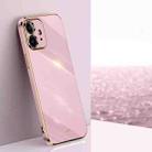 For iPhone 12 XINLI Straight 6D Plating Gold Edge TPU Shockproof Case(Cherry Purple) - 1