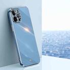 For iPhone 12 Pro Max XINLI Straight Edge 6D Electroplate TPU Phone Case(Celestial Blue) - 1