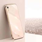 For iPhone XR XINLI Straight Edge 6D Electroplate TPU Phone Case(Pink) - 1