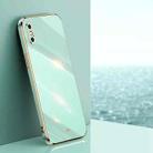 For iPhone XS Max XINLI Straight Edge 6D Electroplate TPU Phone Case(Mint Green) - 1