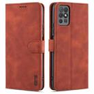 For Honor Play 5T Youth AZNS Skin Feel Calf Texture Horizontal Flip Leather Case with Card Slots & Holder & Wallet(Brown) - 1