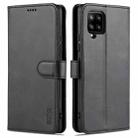 For Samsung Galaxy A42 5G AZNS Skin Feel Calf Texture Horizontal Flip Leather Case with Card Slots & Holder & Wallet(Black) - 1