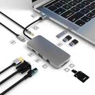 Basix BL10V 10 in 1 USB-C / Type-C to RJ45 + VGA + HDMI + 3.5mm AUX + SD / TF Card Slot + PD USB-C / Type-C + USB 3.0 + 2 USB 2.0 Ports Docking Station HUB - 1
