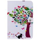 For iPad Mini 2019 & 4 & 3 & 2 & 1 3D Colored Drawing Horizontal Flip Leather Case with Holder & Card Slots & Wallet & Sleep / Wake-up Function(Cat and Tree) - 1