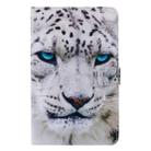 For Galaxy Tab A 8.0 & S Pen (2019) 3D Colored Drawing Horizontal Flip Leather Case with Holder & Card Slots & Wallet(White Leopard) - 1