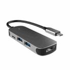 Basix BX4H 4 in 1 USB-C / Type-C to 4K HDMI + PD USB-C / Type-C + USB 3.0 + USB 2.0 Ports OTG Docking Station HUB - 1