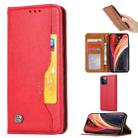 For iPhone 13 Pro Max Knead Skin Texture Horizontal Flip Leather Case with Photo Frame & Holder & Card Slots & Wallet (Red) - 1