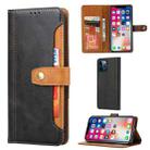 For iPhone 13 Pro Calf Texture Double Fold Clasp Horizontal Flip Leather Case with Photo Frame & Holder & Card Slots & Wallet (Black) - 1