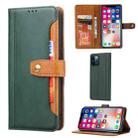 For iPhone 13 Pro Calf Texture Double Fold Clasp Horizontal Flip Leather Case with Photo Frame & Holder & Card Slots & Wallet (Green) - 1