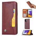 For Samsung Galaxy A22 5G EU Version Knead Skin Texture Horizontal Flip Leather Case with Photo Frame & Holder & Card Slots & Wallet(Wine Red) - 1