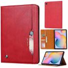 For Samsung Galaxy Tab A7 Lite Knead Skin Texture Horizontal Flip Leather Case with Photo Frame & Holder & Card Slots & Wallet(Red) - 1