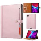 For iPad Pro 11 2022/2021/2020 Calf Texture Double Fold Clasp Horizontal Flip Leather Tablet Case with Photo Frame & Holder & Card Slots & Wallet(Rose Gold) - 1