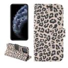 For iPhone 13 mini Leopard Pattern Horizontal Flip PC + PU Leather Case with Holder & Card Slots & Wallet (Brown) - 1