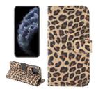 For iPhone 13 Leopard Pattern Horizontal Flip PC + PU Leather Case with Holder & Card Slots & Wallet(Yellow) - 1