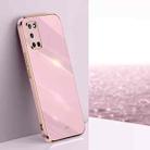 For OPPO A52 XINLI Straight 6D Plating Gold Edge TPU Shockproof Case(Cherry Purple) - 1