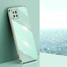For OPPO A72 XINLI Straight 6D Plating Gold Edge TPU Shockproof Case(Mint Green) - 1