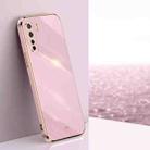 For OPPO A91 XINLI Straight Edge 6D Electroplate TPU Phone Case(Cherry Purple) - 1