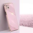 For OPPO A92s XINLI Straight 6D Plating Gold Edge TPU Shockproof Case(Cherry Purple) - 1