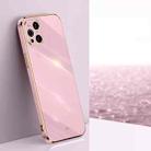 For OPPO Find X3 Pro XINLI Straight 6D Plating Gold Edge TPU Shockproof Case(Cherry Purple) - 1