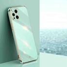 For OPPO Find X3 Pro XINLI Straight Edge 6D Electroplate TPU Phone Case(Mint Green) - 1