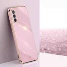 For OPPO K9 XINLI Straight 6D Plating Gold Edge TPU Shockproof Case(Cherry Purple) - 1
