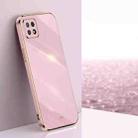 For OPPO Reno4 SE XINLI Straight 6D Plating Gold Edge TPU Shockproof Case(Cherry Purple) - 1