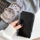 For iPhone 11 Plush Phone Protect Case with Mirror(Brown) - 4