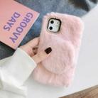 For iPhone 11 Pro Plush Phone Protect Case with Mirror(Pink) - 1