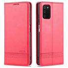 For Samsung Galaxy A03s 164mm AZNS Magnetic Calf Texture Horizontal Flip Leather Case with Card Slots & Holder & Wallet(Red) - 1