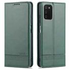 For Samsung Galaxy A03s 164mm AZNS Magnetic Calf Texture Horizontal Flip Leather Case with Card Slots & Holder & Wallet(Dark Green) - 1