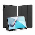 For Huawei MatePad 11 2021 DUX DUCIS Domo Series Horizontal Flip Magnetic PU Leather Case with Three-folding Holder(Black) - 1