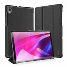 For Lenovo Tab K10 / M10 Plus 10.3 inch DUX DUCIS Domo Series Horizontal Flip Magnetic PU Leather Case with Three-folding Holder(Black) - 1