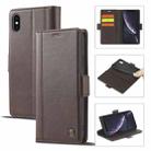 For iPhone XS Max LC.IMEEKE Magnetic Buckle PU + TPU Horizontal Flip Leather Case with Holder & Card Slots & Wallet(Coffee) - 1
