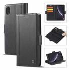 For iPhone XR LC.IMEEKE Magnetic Buckle PU + TPU Horizontal Flip Leather Case with Holder & Card Slots & Wallet(Black) - 1