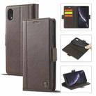 For iPhone XR LC.IMEEKE Magnetic Buckle PU + TPU Horizontal Flip Leather Case with Holder & Card Slots & Wallet(Coffee) - 1