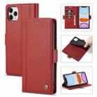 LC.IMEEKE Magnetic Buckle PU + TPU Horizontal Flip Leather Case with Holder & Card Slots & Wallet For iPhone 11(Red) - 1