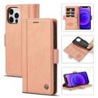 For iPhone 12 / 12 Pro LC.IMEEKE Magnetic Buckle PU + TPU Horizontal Flip Leather Case with Holder & Card Slots & Wallet(Rose Gold) - 1